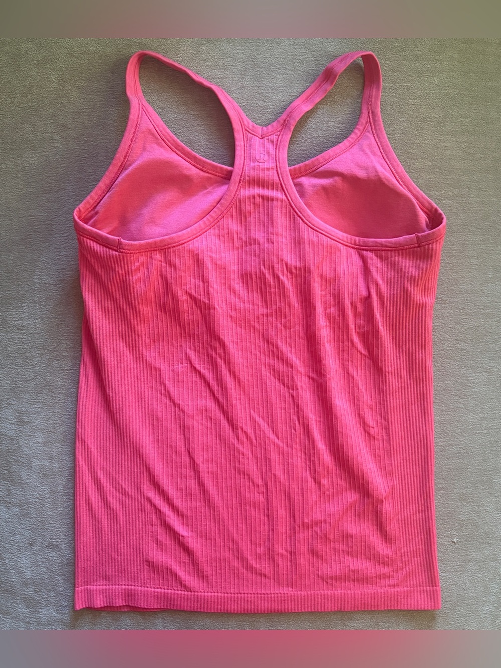 Lululemon Pink Ribbed Racerback Tank Top - Picture 2 of 6